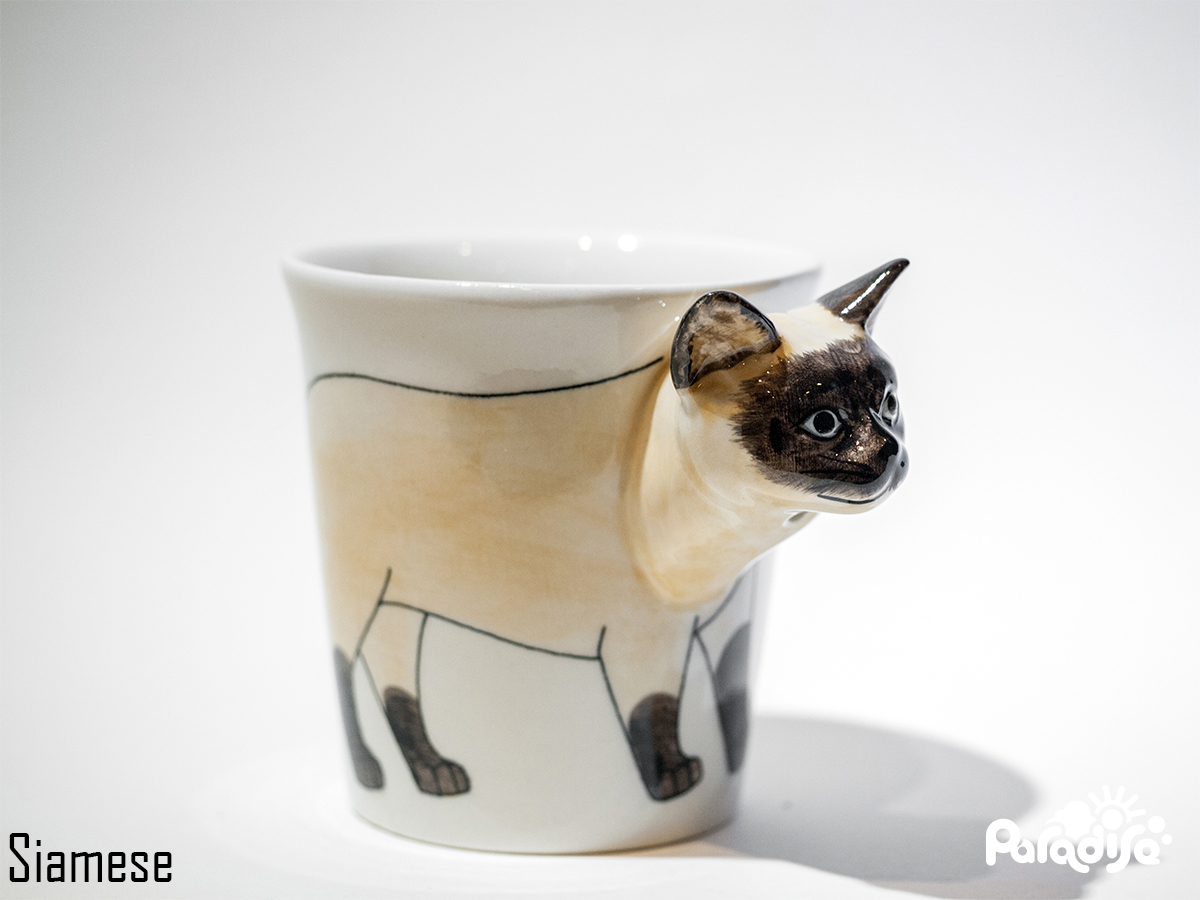 動物圖案 造型把手馬克杯 - 貓咪款(單款) - Animal Mug - Cat style (single)