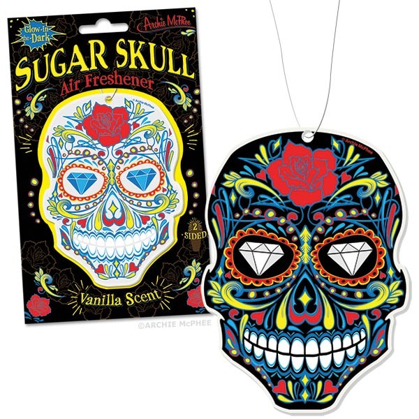 豪華芳香片 - 糖果骷髏 - Archie McPhee Sugar Skull Deluxe Air Freshener