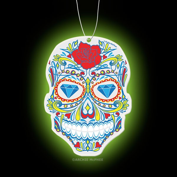 豪華芳香片 - 糖果骷髏 - Archie McPhee Sugar Skull Deluxe Air Freshener