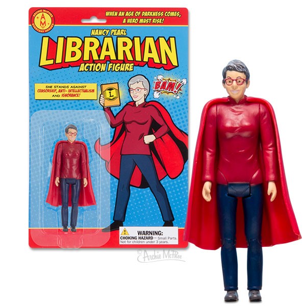 可動人偶吊卡系列 - 圖書館員 珍珠南西 - Archie McPhee Librarian Action Figure Nancy Pearl