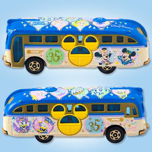 東京迪士尼樂園 35周年紀念 多美小車 - 迪士尼巴士 - Tokyo Disney Resort 35th Happiest Celebration TOMICA - Disney Resort Cruiser