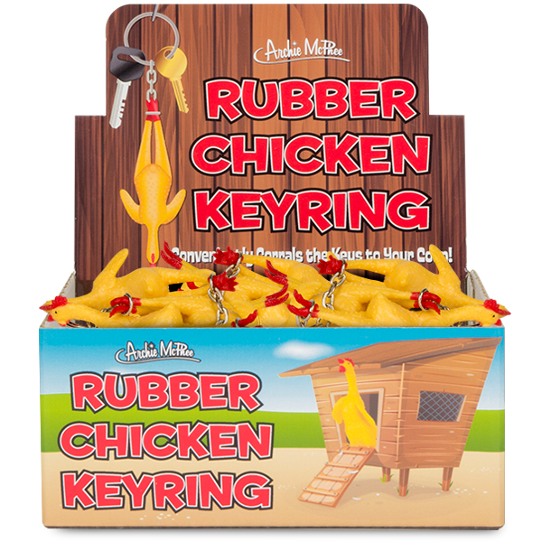 尖叫雞鑰匙圈 - Archie McPhee Rubber Chicken Keyring