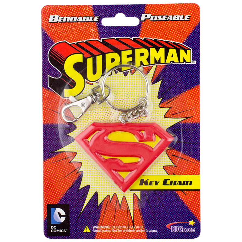 DC漫畫 鐵絲關節鑰匙圈 - 超人Logo - DC Bendable Key Chain - Superman Logo
