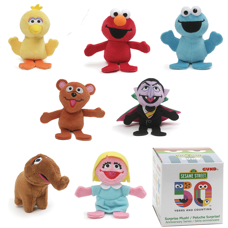  芝麻街 50周年紀念 絨毛布偶盒玩系列 - 隨機單抽 - Sesame Street 50th anniversary surprise plush series - assortment