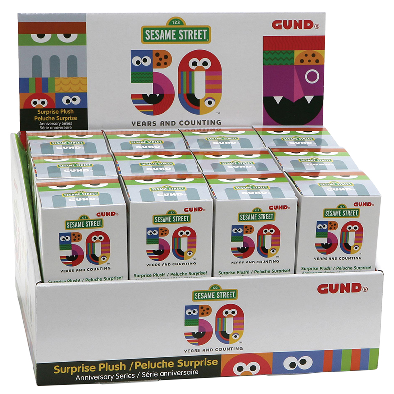  芝麻街 50周年紀念 絨毛布偶盒玩系列 - 隨機單抽 - Sesame Street 50th anniversary surprise plush series - assortment