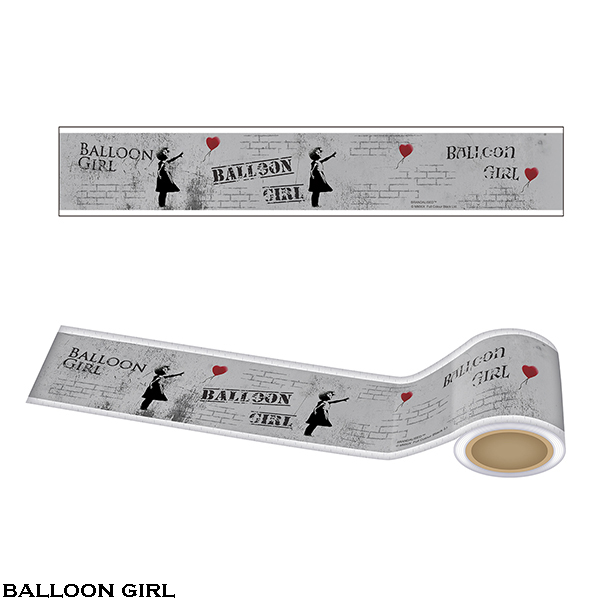 Banksy塗鴉圖像 裝飾膠帶 - 氣球女孩 / 愛心老鼠 / 鮮花炸彈客 / 康登女僕 / 塗鴉有罪 - BRANDALISED Masking Tape - Balloon Girl / Love Rat / Flower Bomber / Camden Maid / Graffiti Is A Crime