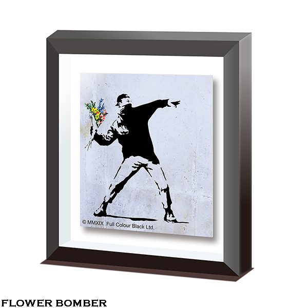 Banksy塗鴉圖像 迷你框形磁鐵 - 氣球女孩 / 愛心老鼠 / 鮮花炸彈客 / 康登女僕 / 塗鴉有罪 - BRANDALISED Mini Frame Magnet - Balloon Girl / Love Rat / Flower Bomber / Camden Maid / Graffiti Is A Crime