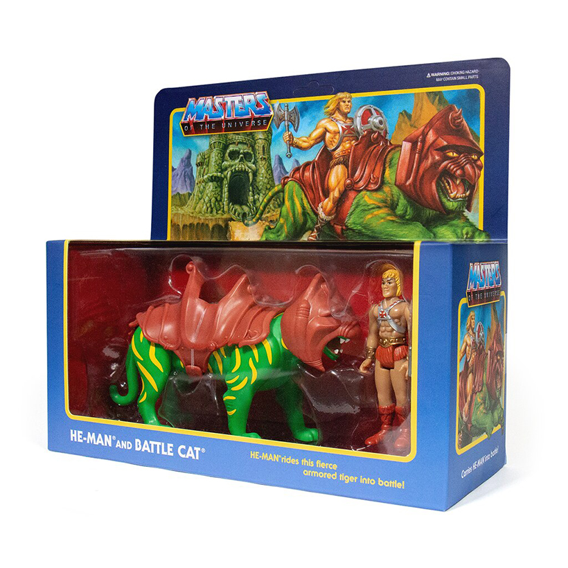 太空超人 3.75吋復古人偶 坐騎豪華組合 - 太空超人 希曼 與 戰虎 - ReAction 3.75" Figure seires - Master of the Universe - He-man and Battle Cat