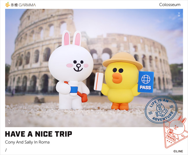 LINE Friends 旅行系列盒玩 - 隨機單抽 - LINE FRIENDS Have a Nice Trip blind box series - assortment