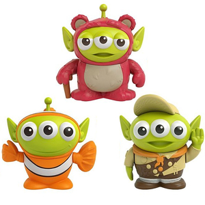  迪士尼皮克斯 變裝三眼外星人 收藏人偶第三彈 - 一組三款 (熊抱哥 & 尼莫 & 小羅) - Disney-Pixar REMIX Alien collectible series 3 - 3pcs set (Lotso & Nemo & Russel)