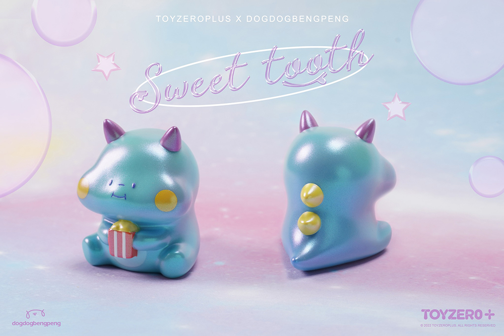 TOY0+ 狗狗的小跳步，繪蹦砰！ - 吃貨恐龍 - Sweet tooth II (三款套組) - TOYZEROPLUS X dog dog Beng Peng - Foodie Dinosaur Sweet Teeth II (3pcs set)