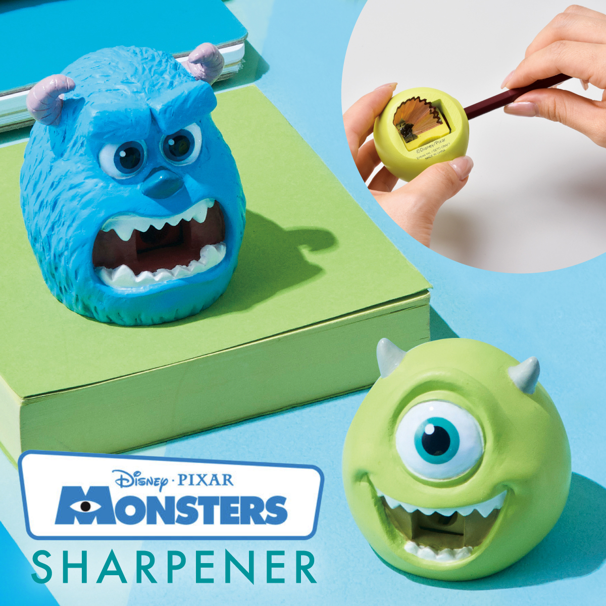 怪獸電力公司 隨身造型削鉛筆機 - 毛怪/大眼仔 - Monsters, Inc. pencil sharpener - Sulley/Mike Wazowski 