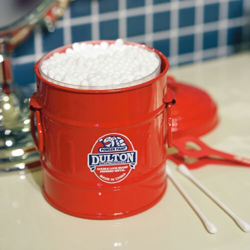 DULTON 金屬垃圾桶收納罐 - 紅色/米色/金屬色 - DULTON Micro garbage can - Red/Ivory/Galvanized 