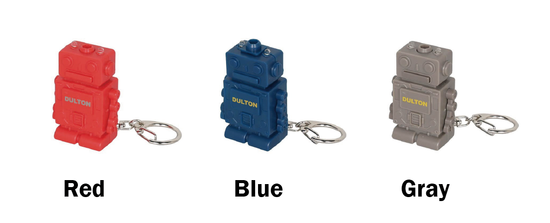 DULTON 機器人隨身工具鑰匙圈 - 紅色/藍色/灰色 - DULTON Tool key chain ''Robot'' - Red/Blue/Gray