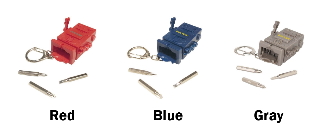 DULTON 機器人隨身工具鑰匙圈 - 紅色/藍色/灰色 - DULTON Tool key chain ''Robot'' - Red/Blue/Gray