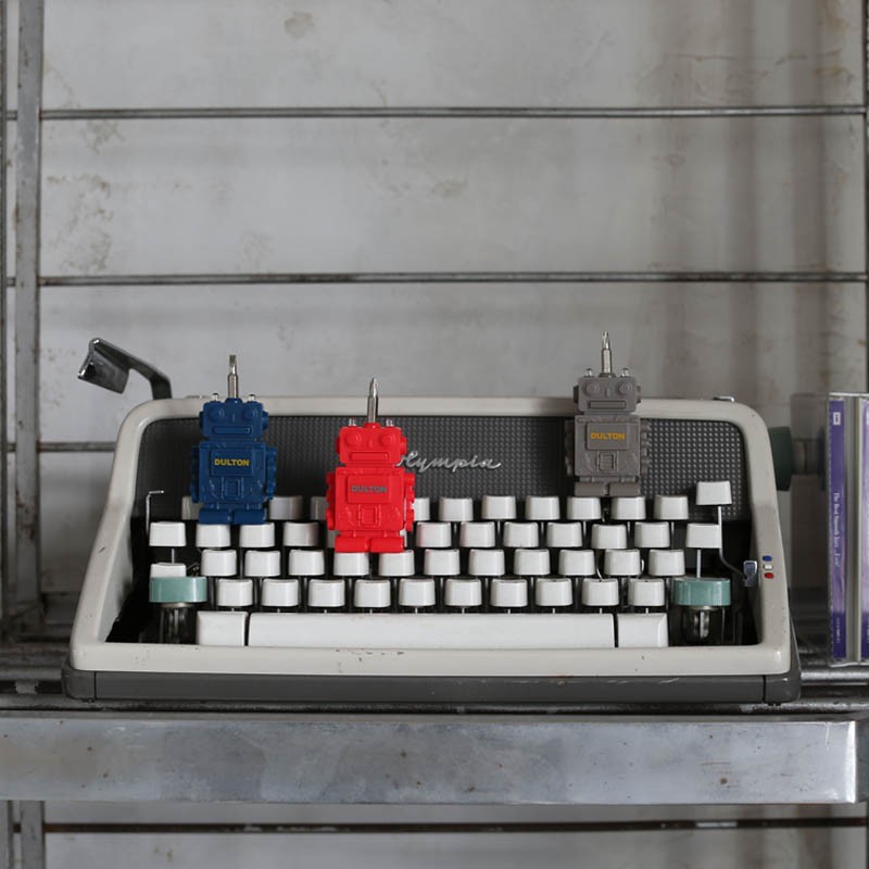 DULTON 機器人隨身工具鑰匙圈 - 紅色/藍色/灰色 - DULTON Tool key chain ''Robot'' - Red/Blue/Gray
