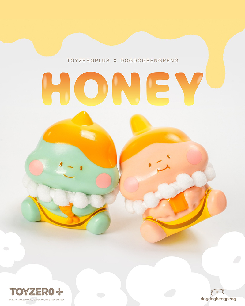 TOY0+ 狗狗的小跳步，繪蹦砰！ - 吃貨恐龍 蜜蜂小恐龍 ( 花邊龍 & 翼手龍 )  - TOYZEROPLUS X dog dog Beng Peng - Foodie Dinosaur Bee Together (Green & Orange)