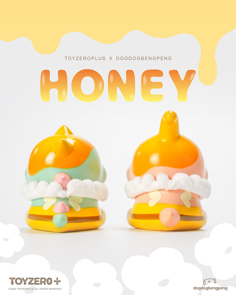 TOY0+ 狗狗的小跳步，繪蹦砰！ - 吃貨恐龍 蜜蜂小恐龍 ( 花邊龍 & 翼手龍 )  - TOYZEROPLUS X dog dog Beng Peng - Foodie Dinosaur Bee Together (Green & Orange)