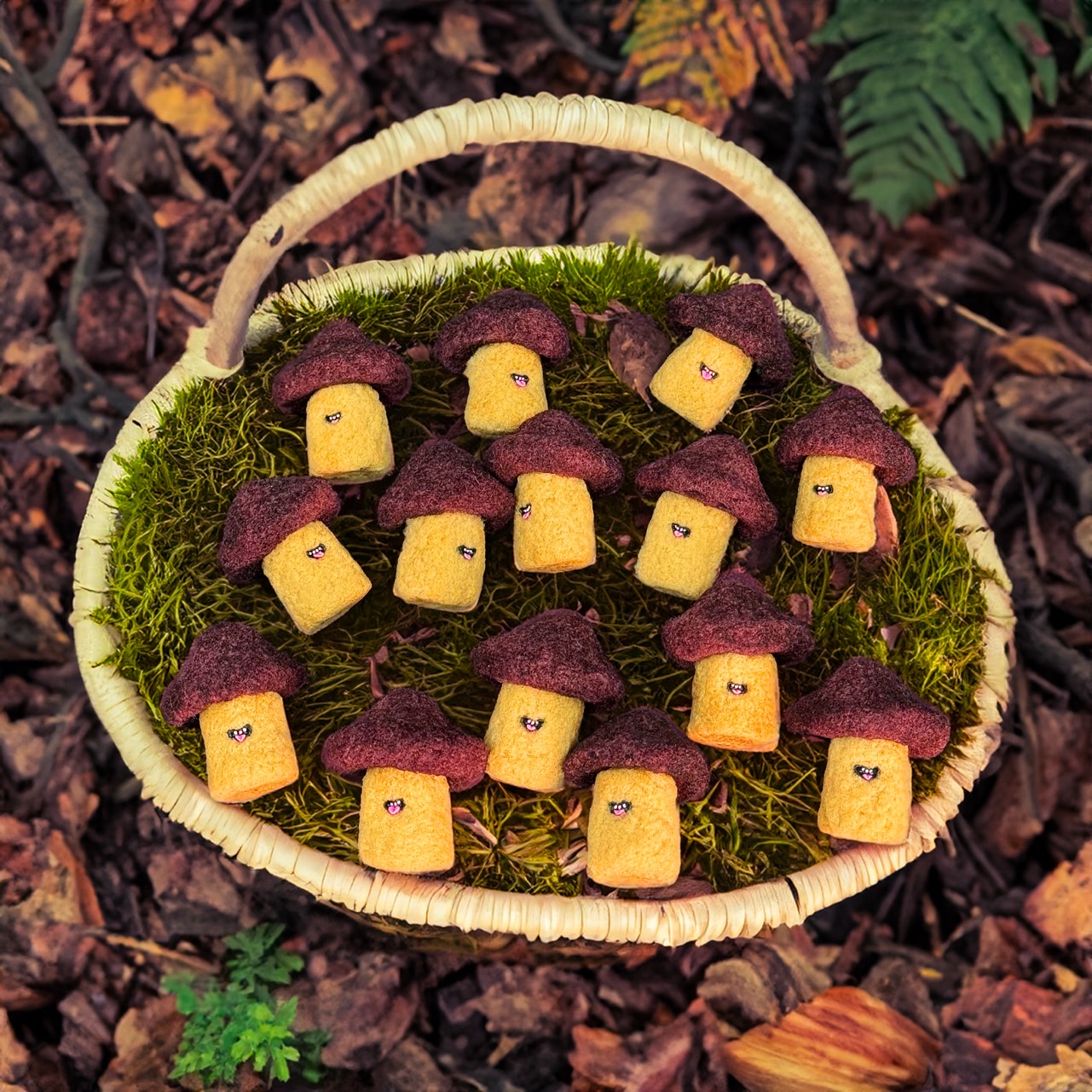 Minji手工作品 - 迷你蘑菇 E - 巧克力/粉色/黃色/綠色/藍色/紫色 - Kimmongni Minji Hand-made - Mini Mushroom Essi - Choco/Pink/Yellow/Green/Blue/Purple