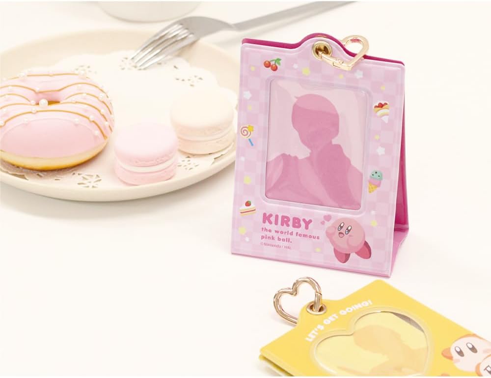 星之卡比 雙面兩用卡套 - 粉紅色 - Kirby Photo Stand Holder Round - Pink
