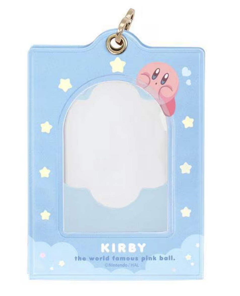 星之卡比 雙面兩用卡套 - 藍色 - Kirby Photo Stand Holder Round - Bule