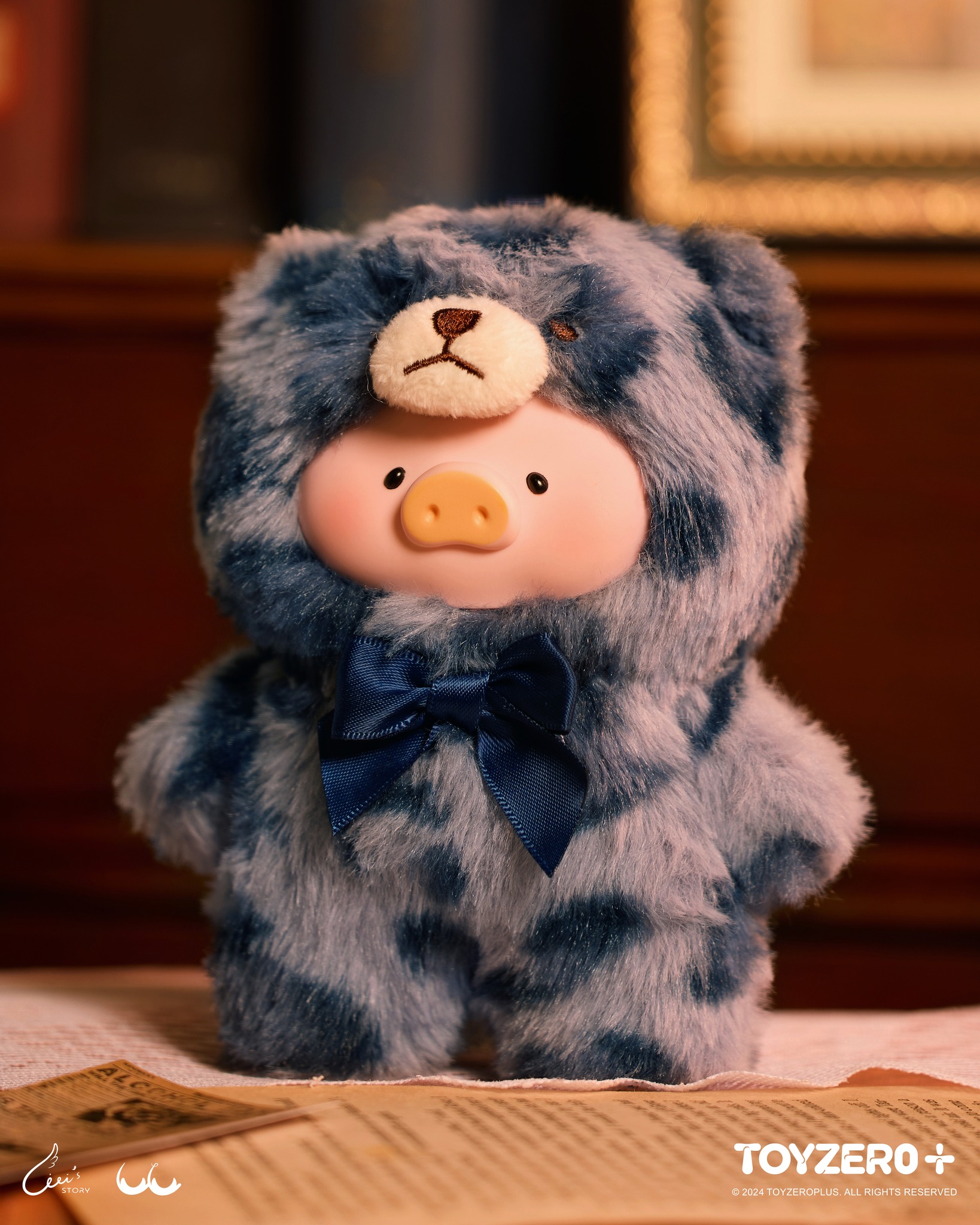 TOY0+ 罐頭豬 LuLu 復古泰迪玩具店絨毛掛件盒玩 - 隨機單抽 - TOYZEROPLUS X Cici's Story - LuLu the Piggy - Plush Key Chain - assortment