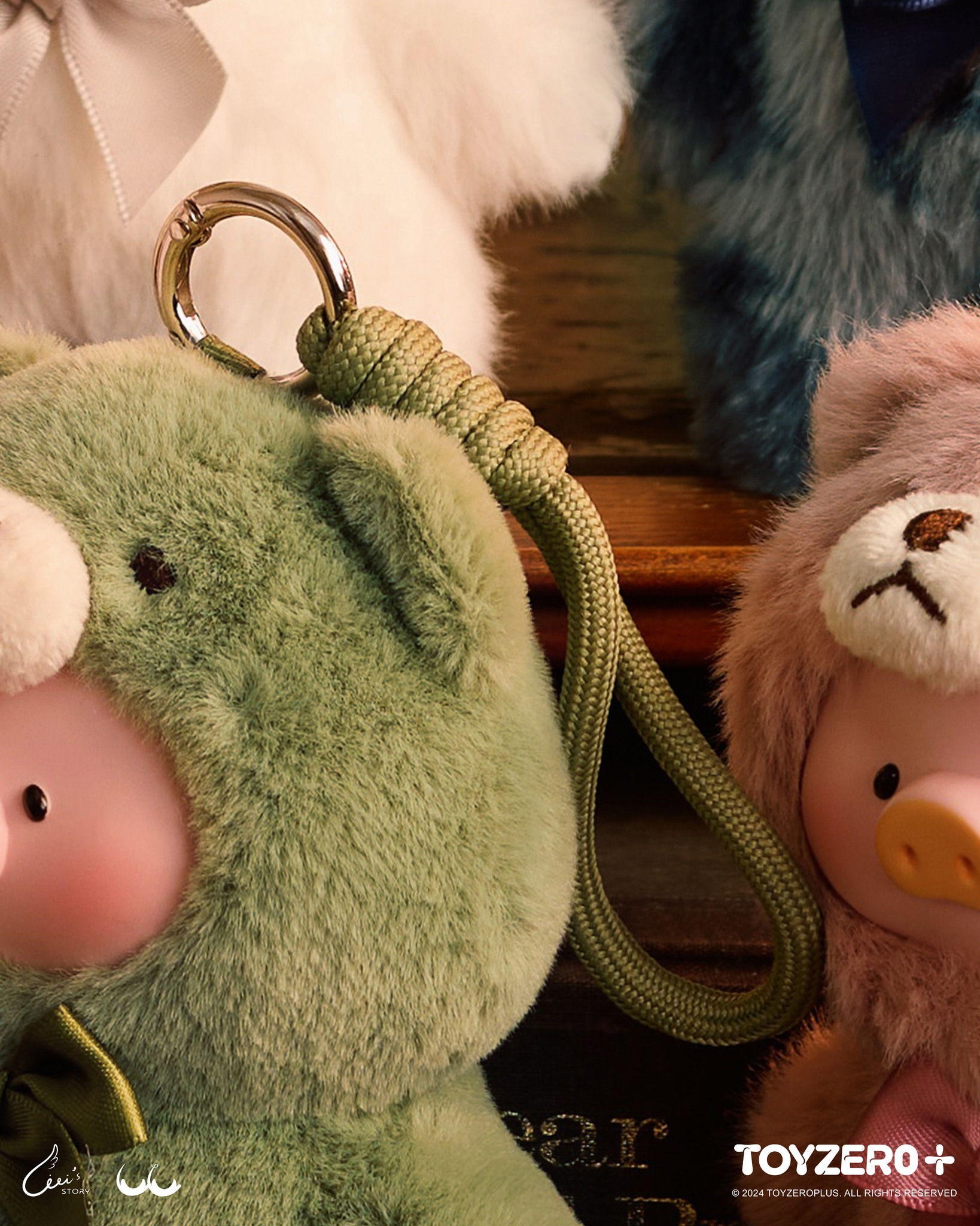 TOY0+ 罐頭豬 LuLu 復古泰迪玩具店絨毛掛件盒玩 - 隨機單抽 - TOYZEROPLUS X Cici's Story - LuLu the Piggy - Plush Key Chain - assortment