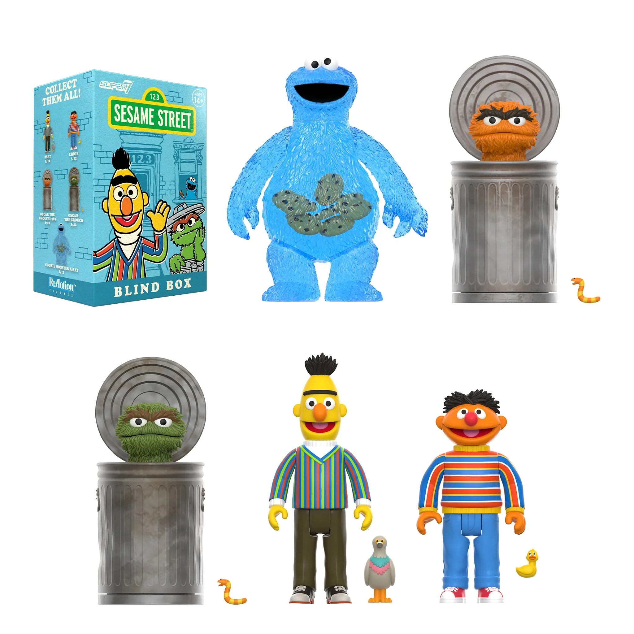 芝麻街 3.75吋復古人偶 盒玩系列 - 隨機單抽 - ReAction 3.75" Figure Sesame Street Blind Box series - Assortment