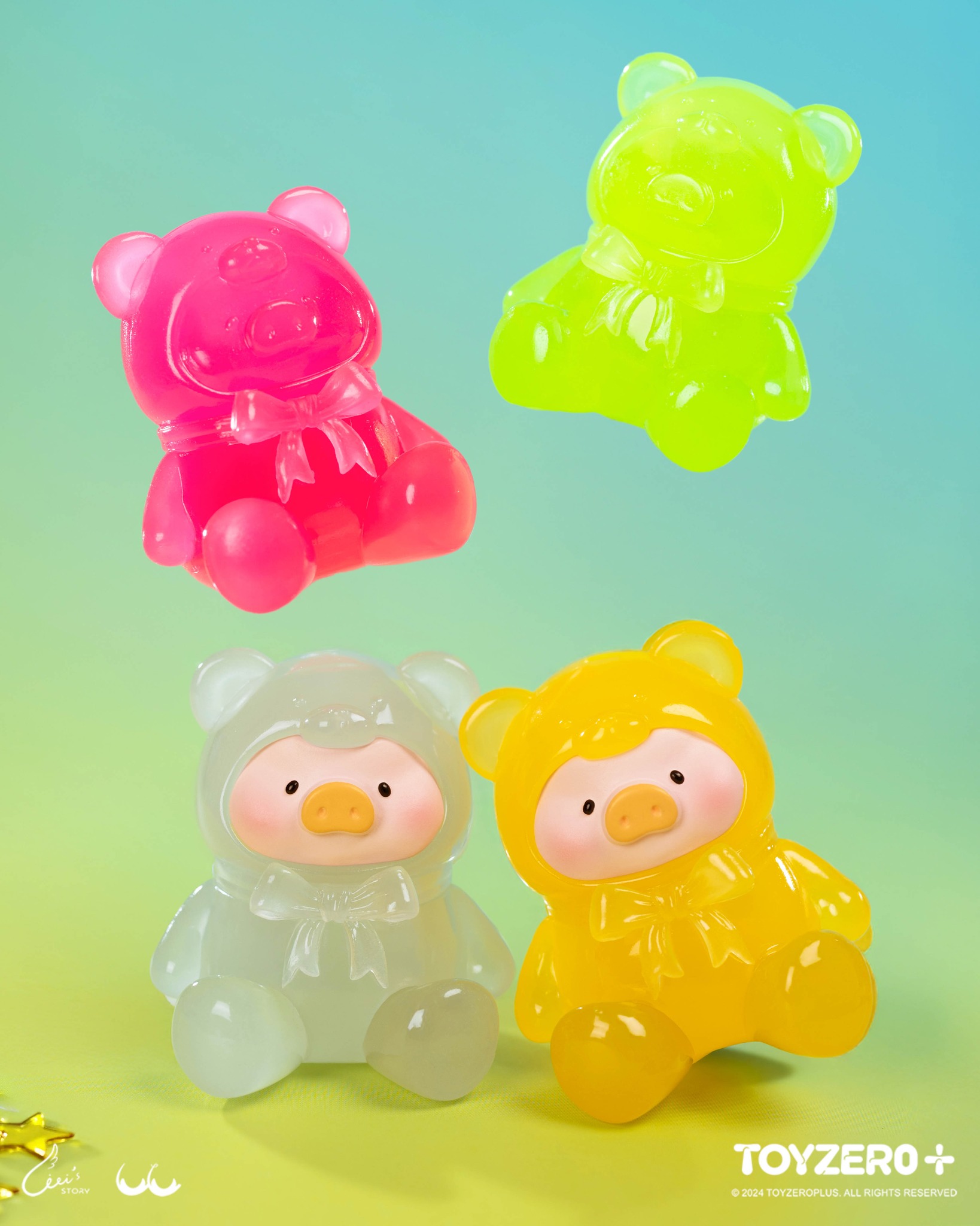 TOY0+ 罐頭豬 LuLu 泰迪萌粒系列袋抽 - 隨機單抽 - TOYZEROPLUS X Cici's Story - LuLu the Piggy Teddy Mini Series - assortment