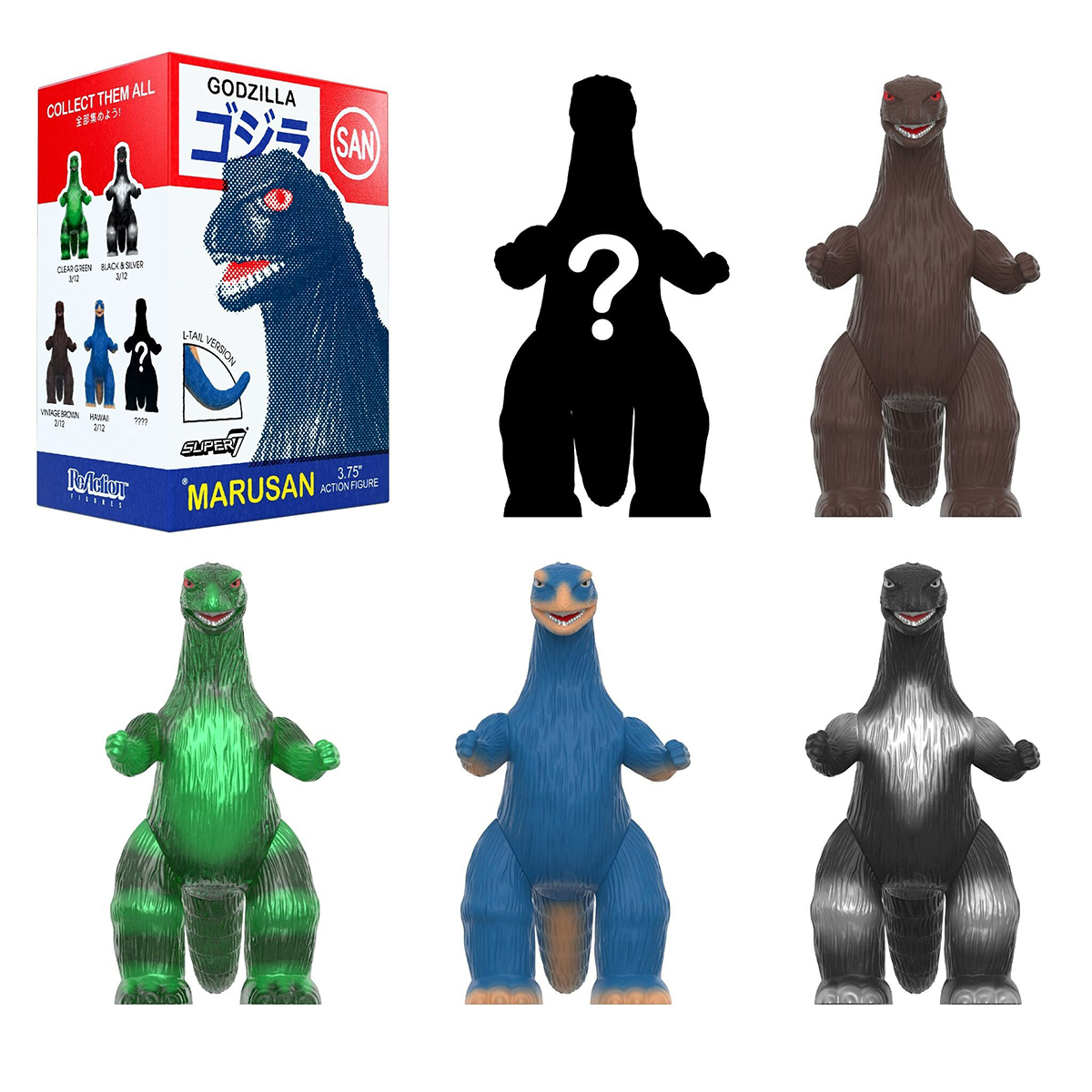 東寶哥吉拉 3.75吋復古人偶 怪獸盒玩系列 W6  - 隨機單抽 - ReAction 3.75" Figure TOHO Godzilla Kaiju Blind Box W6 Marusan series - Assortment