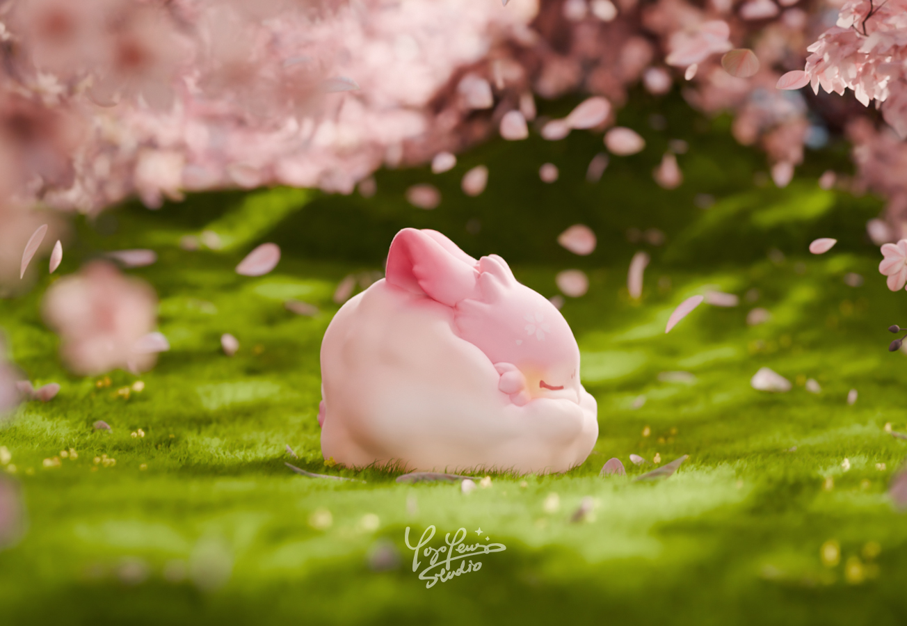 Raby棉球 櫻花配色 - Yoyo Yeung Studio - Raby Cotton Ball - Cherry Blossom ver.