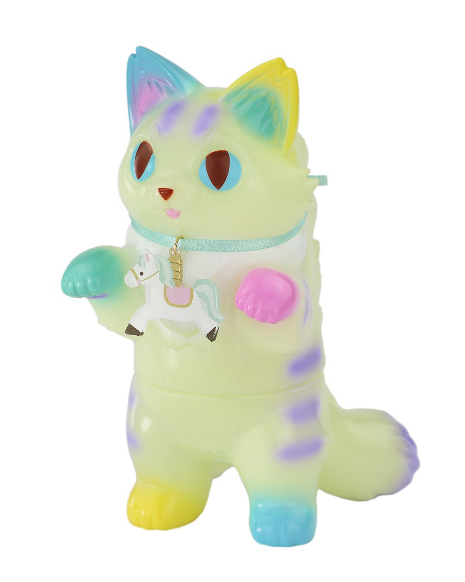 小夏屋 軟膠玩偶 - 長毛貓吉拉 旋轉木馬 V2 - Fewmany Konatsuya Sofubi (Soft Vinyl Figure) - Fluffy Negora Carousel V2