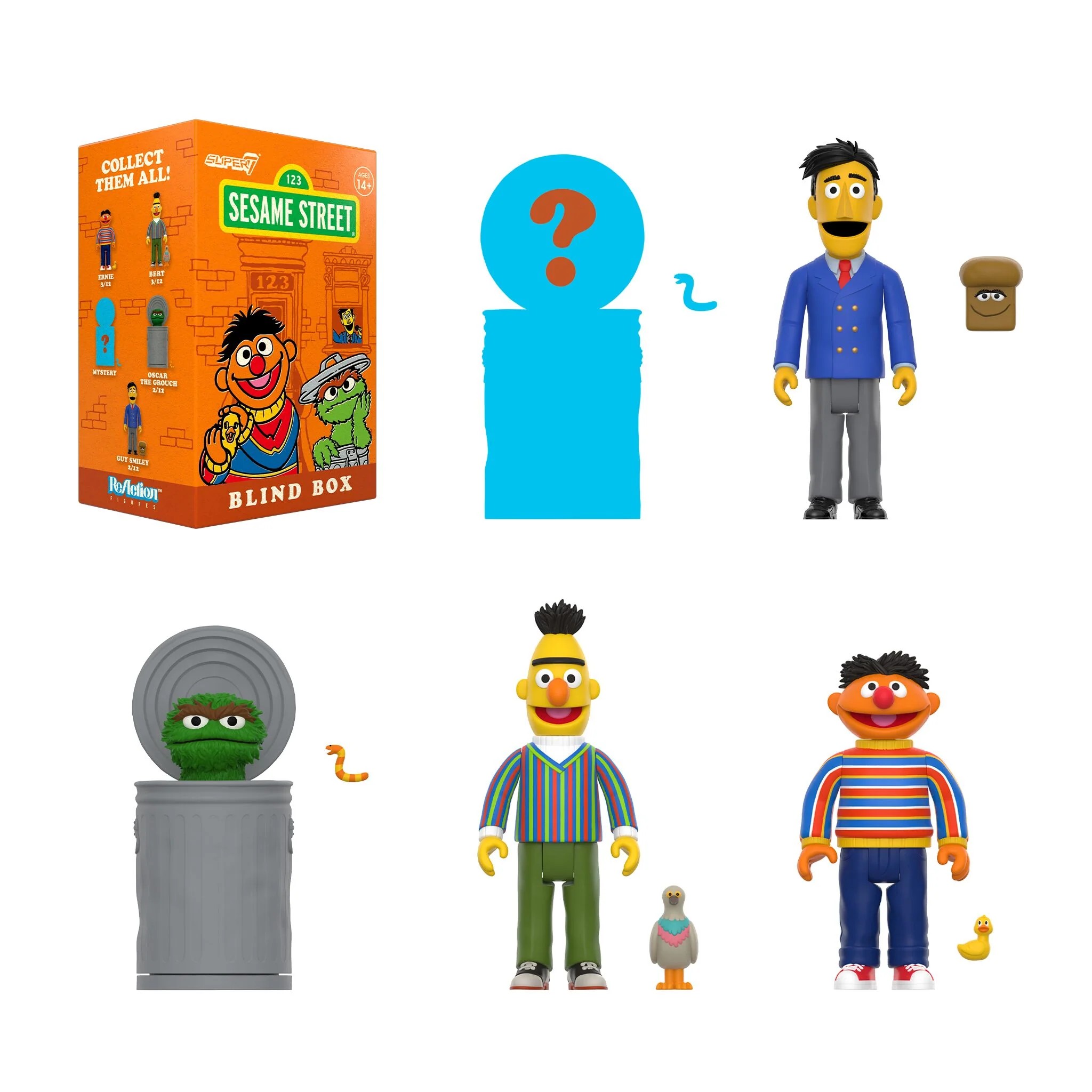 芝麻街 3.75吋復古人偶 盒玩系列 第三彈 - 隨機單抽 - ReAction 3.75" Figure Sesame Street Blind Box series 3 - Assortment