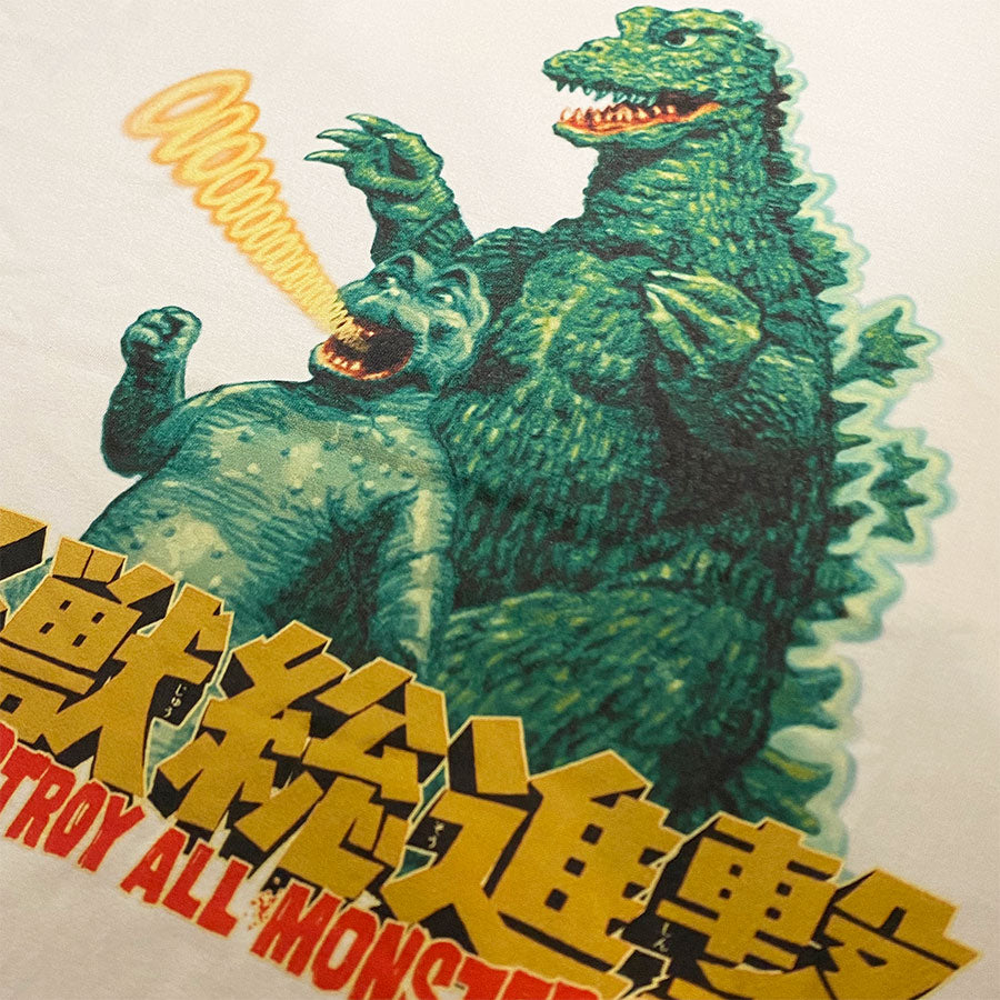 RJB 短袖T恤 - 怪獸總進擊 - Rockin' Jelly Bean Short Sleeve T-shirt - Godzilla & Minilla White
