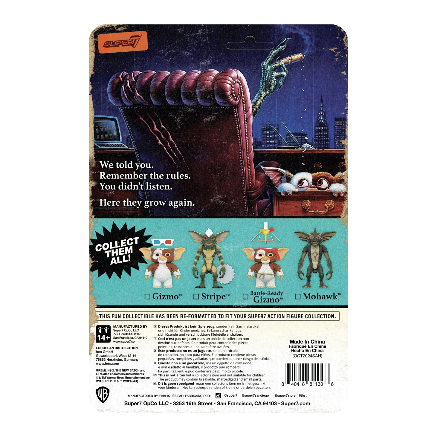 小精靈 3.75吋復古人偶 第二波 - 龐克頭魔怪 - ReAction 3.75" Figure - Gremlins Wave 2 - Mohawk