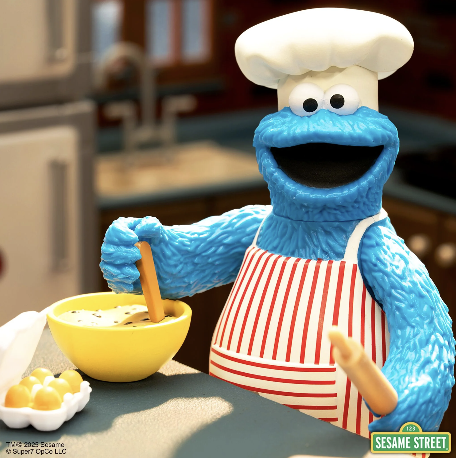 芝麻街 3.75吋復古人偶 第4波 - 主廚餅乾怪獸 - ReAction 3.75" Figure seires - Sesame Street Wave 4 - Chef Cookie Monster