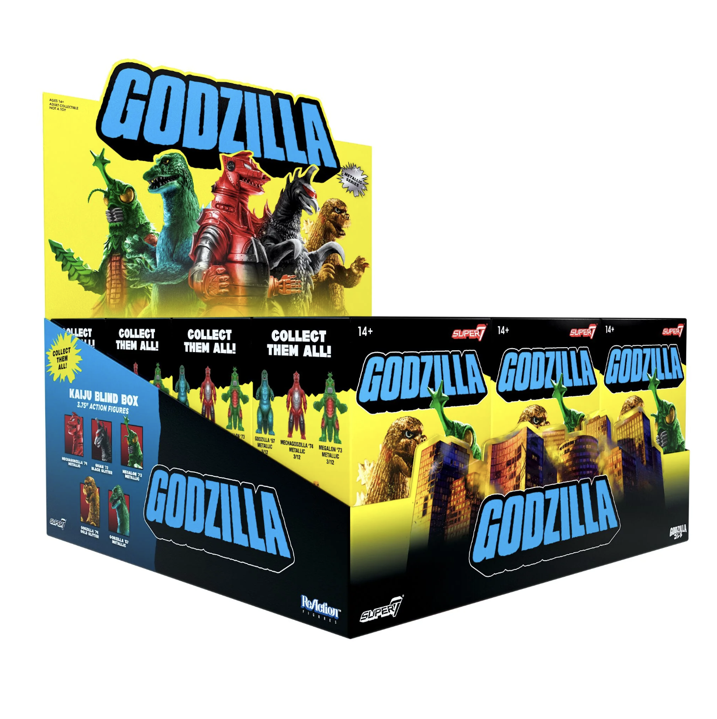 東寶哥吉拉 3.75吋復古人偶 怪獸盒玩系列 W5 - 隨機單抽 - ReAction 3.75" Figure TOHO Godzilla Kaiju Blind Box W5 Metallic - Assortment