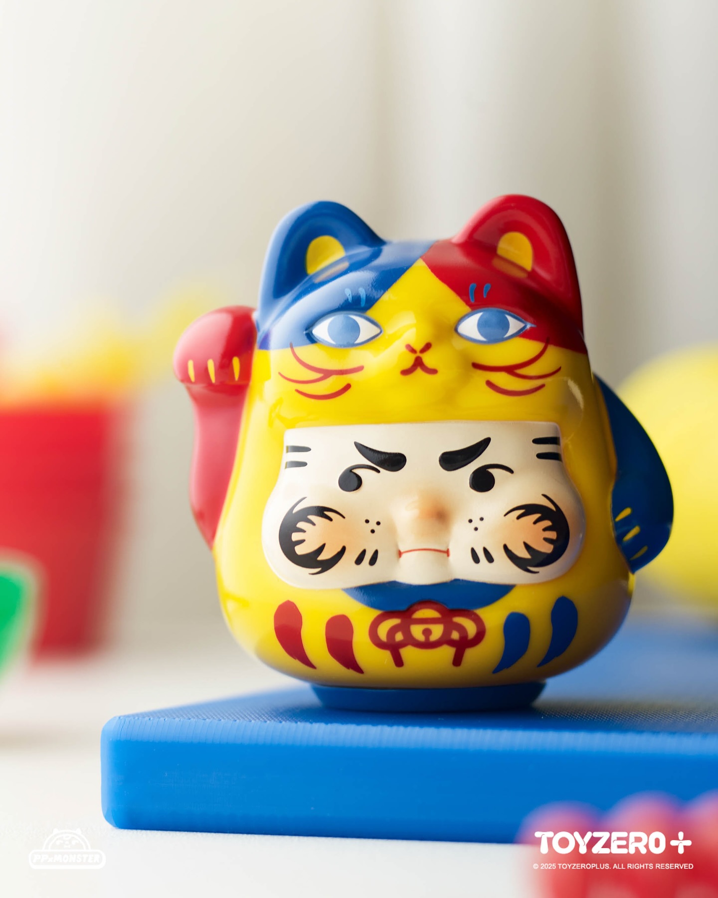 TOY0+ AAAZ 閃閃個性小貓盒玩 - 隨機單抽 - TOYZEROPLUS X AAAZ - PP X MONSTER Lucky Kitten Daruma blind box series - assortment