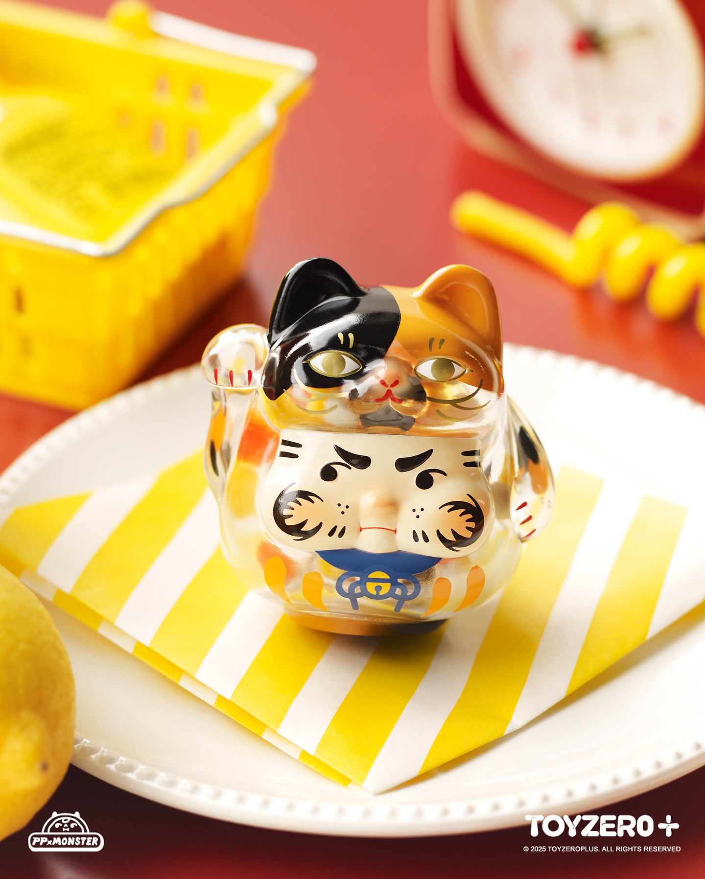 TOY0+ AAAZ 閃閃個性小貓盒玩 - 隨機單抽 - TOYZEROPLUS X AAAZ - PP X MONSTER Lucky Kitten Daruma blind box series - assortment