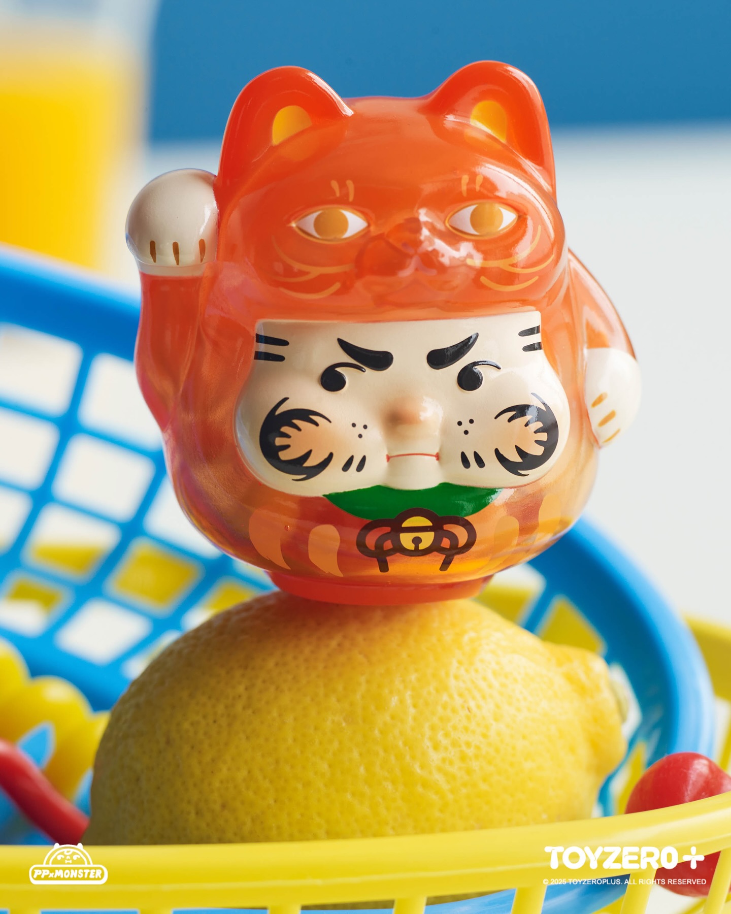 TOY0+ AAAZ 閃閃個性小貓盒玩 - 隨機單抽 - TOYZEROPLUS X AAAZ - PP X MONSTER Lucky Kitten Daruma blind box series - assortment