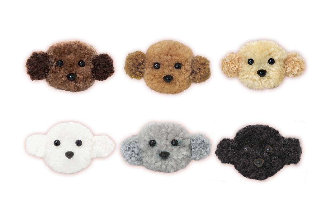 毛茸茸貴賓犬髮夾 扭蛋系列 - 隨機單扭 - Fluffy Toy Poodle Hair Clip gacha series - assortment