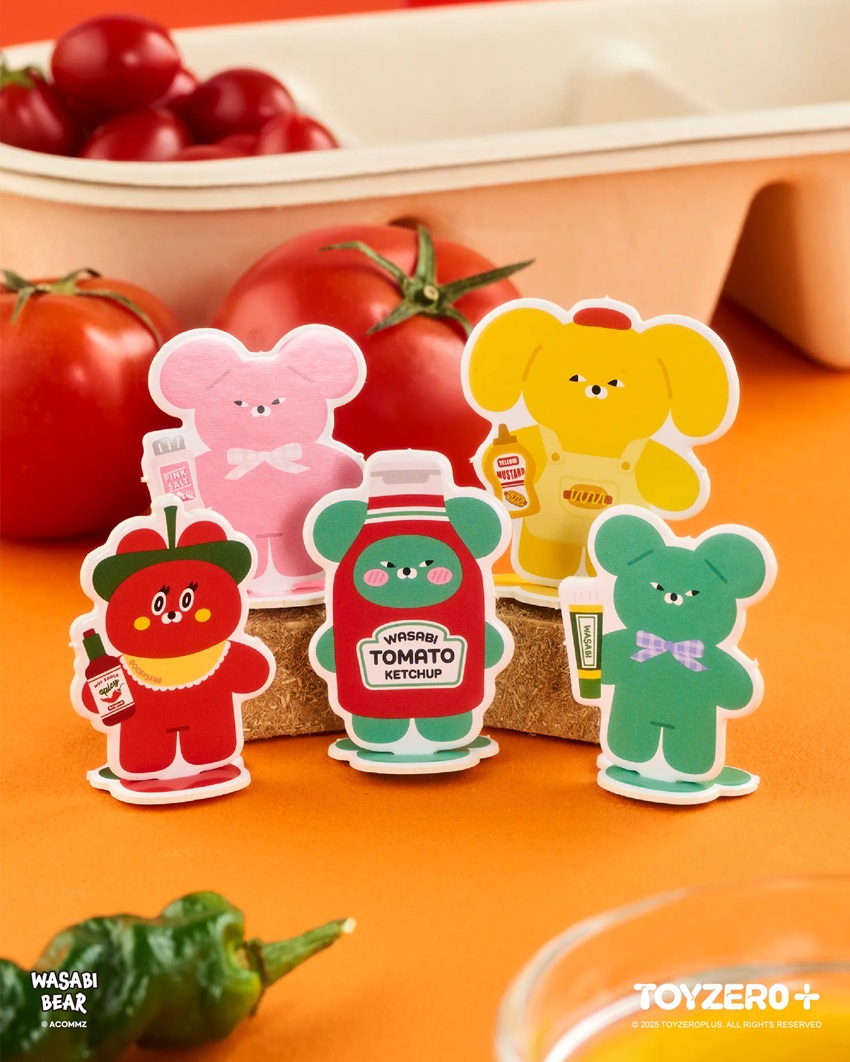 TOY0+ Wasabi Bear 調味料系列絨毛掛件盒玩 - 隨機單抽 - TOYZEROPLUS X Wasabi Bear - Flavor Series - Plush KeyChain - assortment