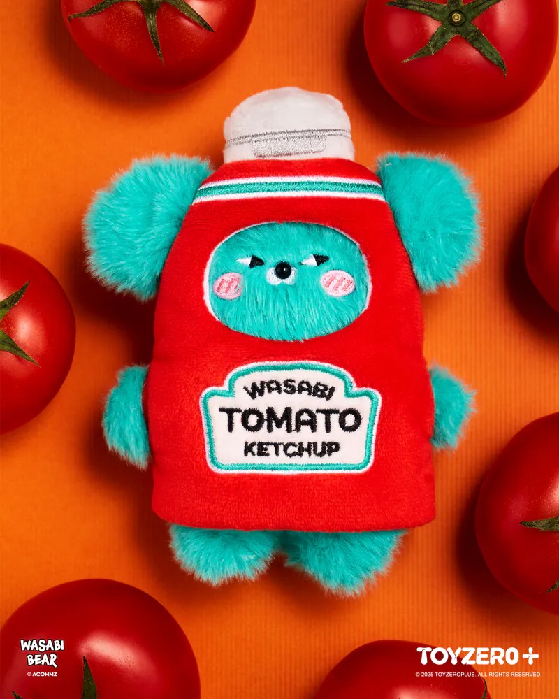 TOY0+ Wasabi Bear 調味料系列絨毛掛件盒玩 - 隨機單抽 - TOYZEROPLUS X Wasabi Bear - Flavor Series - Plush KeyChain - assortment