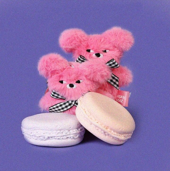 TOY0+ Pingsabi Bear 絨毛鑰匙圈  - TOYZEROPLUS X Pingsabi Bear - Plush KeyChain 