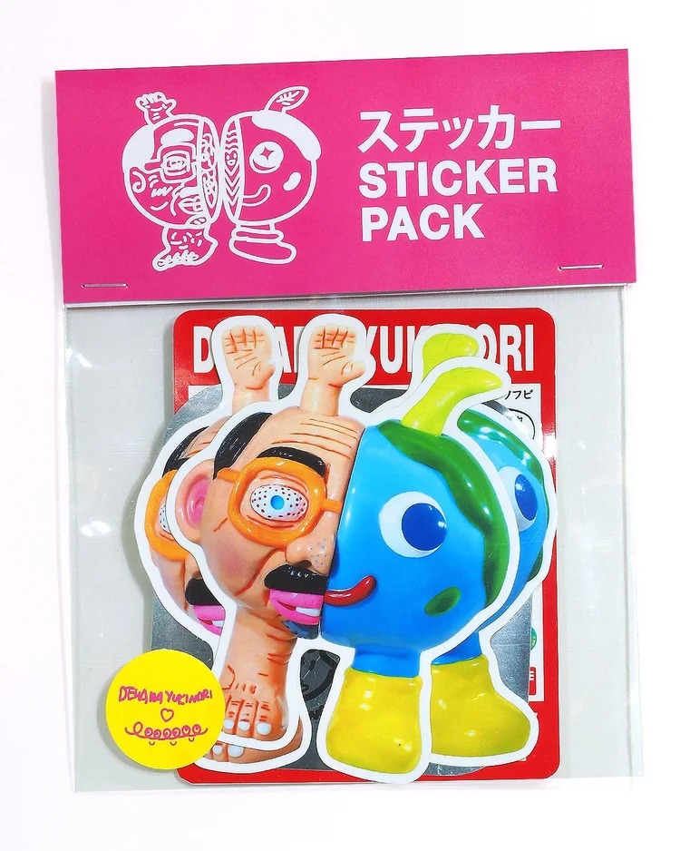 混沌  ソフビ世界の無秩序狀態 - A款 - Leeeeee Toy X Dehara Yukinori 5050 Sticker Pack ( 3-styles ) - A