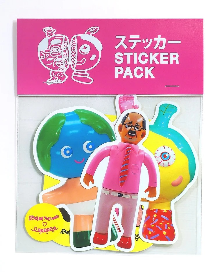 混沌  ソフビ世界の無秩序狀態 - C款 - Leeeeee Toy X Dehara Yukinori 5050 Sticker Pack ( 3-styles ) - C