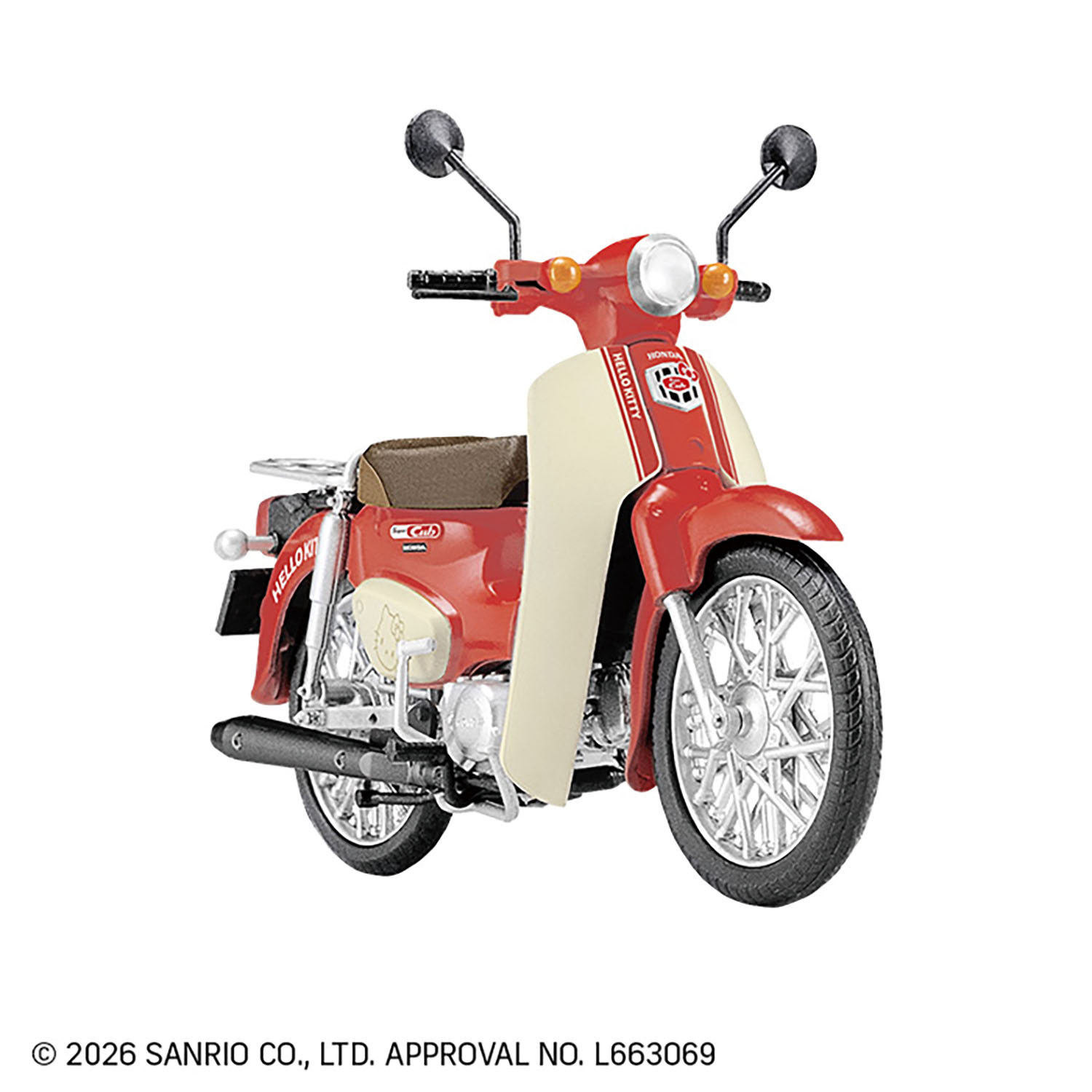 本田Super Cub 三麗鷗角色 1/24比例模型盒玩系列 - 中盒內含10抽 - Honda Super Cub Sanrio Characters 1/24 scale  model kit series - display case of 10pcs