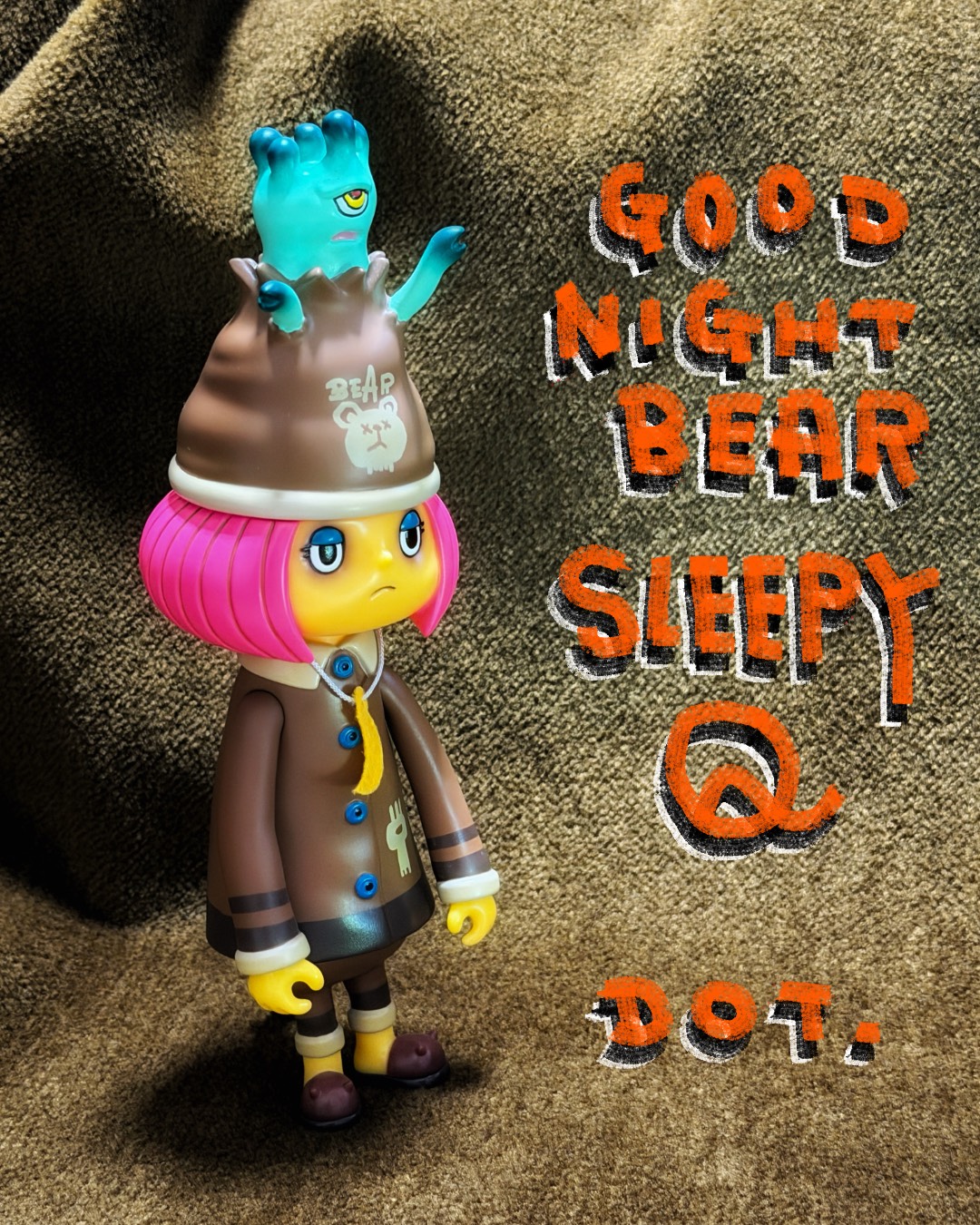 Hidy 軟膠人偶 - Hidenori Oguri Sofubi (Soft Vinyl Figure) - Sleepy Q <Good Night Bear>