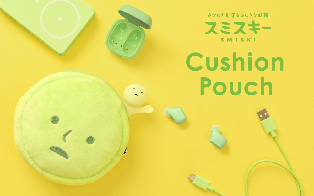 發光小精靈 臉型絨毛錢包 - Smiski Cushion Pouch