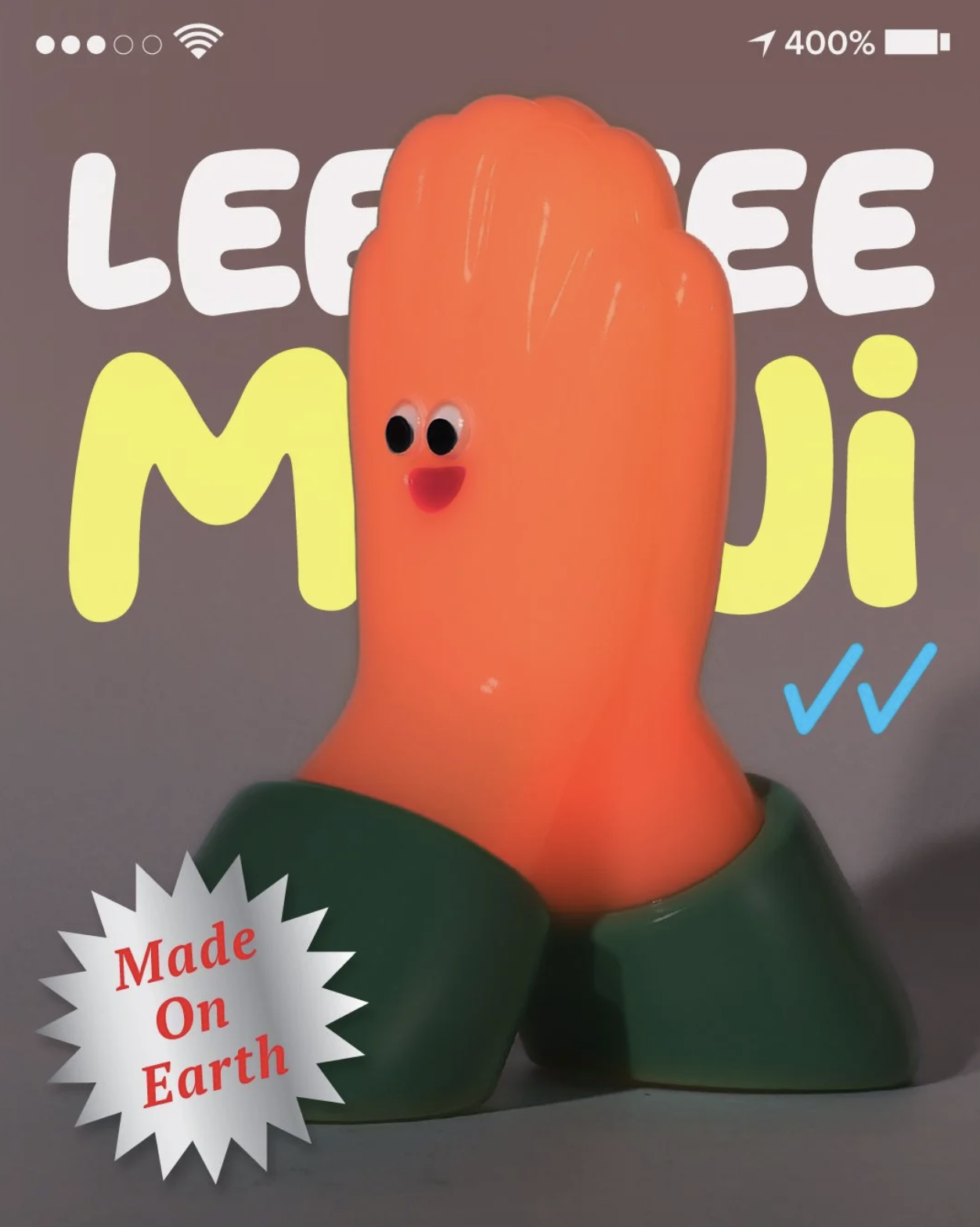 Leeeeeemoji 400% 合掌 2026 夜光 - Leeeeee Toy - Leeeeeemoji 400% THXTHX 2026 Lava Heat GID